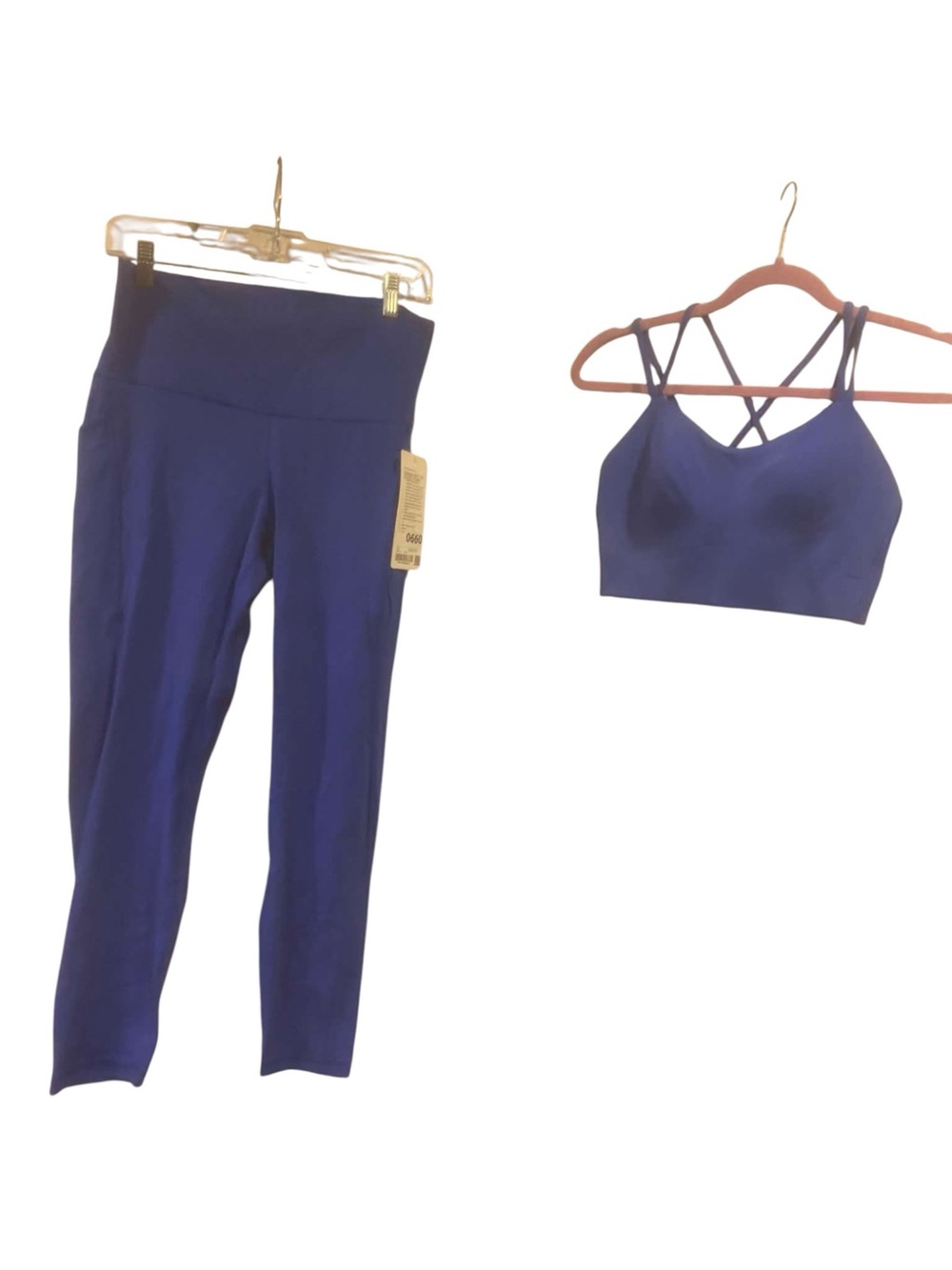 NWT Lululemon Like A Cloud Bra/Align Pocket Leggings 25” Size 10 BEACH BALL